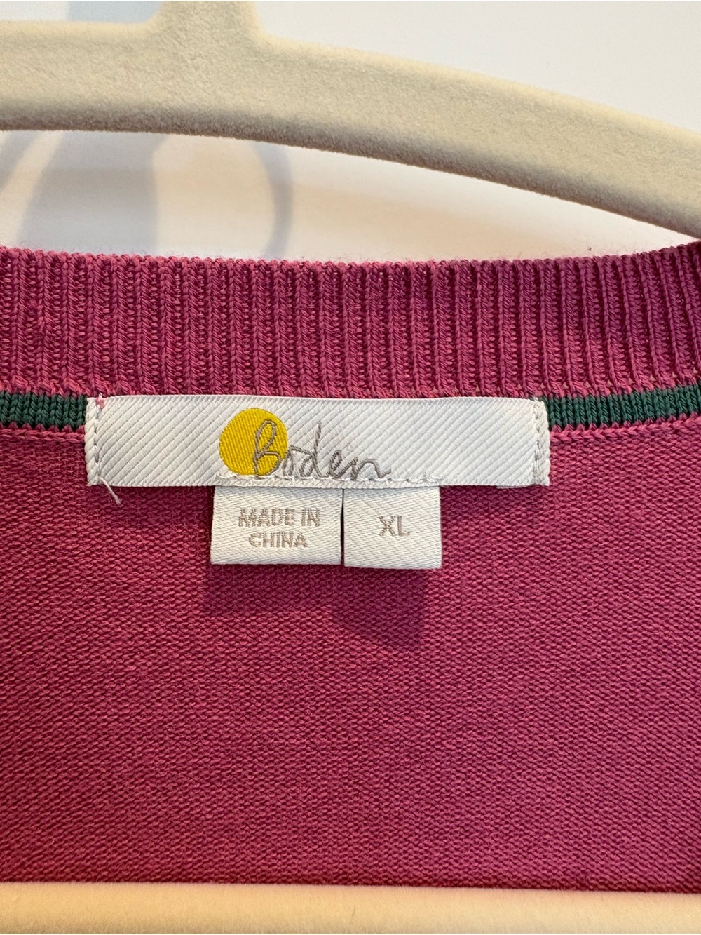 Boden Raspberry Pink Crewneck Button-Front Cardigan - Picture 3 of 6